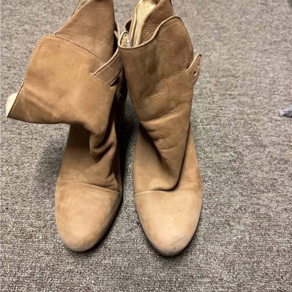 Rag & Bone Tan Ankle Booties Suede Casual